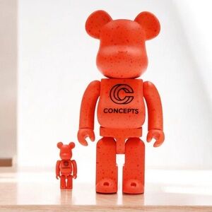 Bearbrick x Concepts Orange Lobster 100% & 400% Set